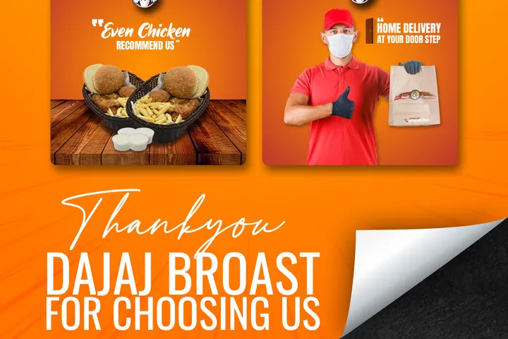 Home delivery social posts for Dajaj Broast